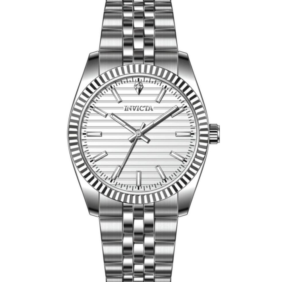 Invicta Celestial Somerset Men’s Watch 36mm Steel Band White Dial New in Box